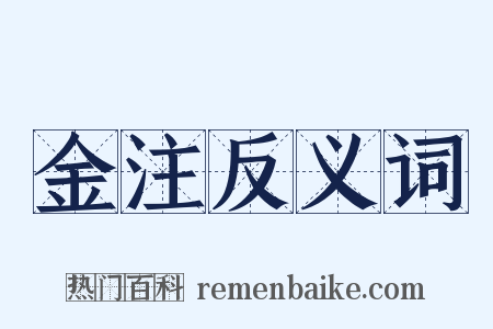 金注反义词是什么意思的图片